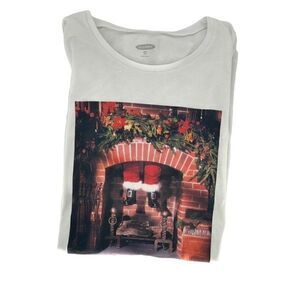 Old Navy Holiday T-Shirt Unisex White Size‎ XXXL Tall
